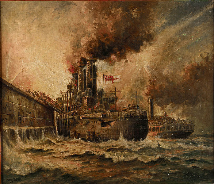 Charles John De Lacy HMS Vindictive at Zeebrugge 23 April 1918